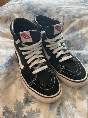 Vans Black & White High-Top Skate Sneakers